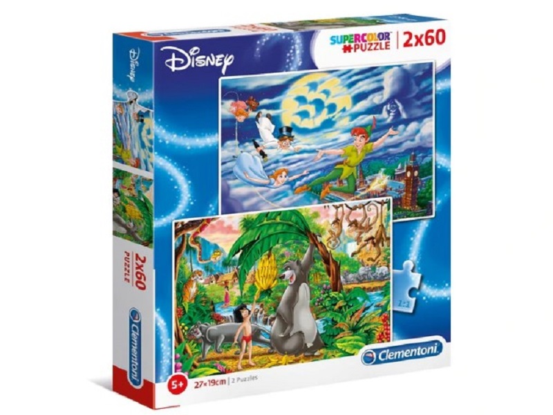 DISNEY - Peter Pan & Jungle Book - 2 Puzzels van 60 pcs
